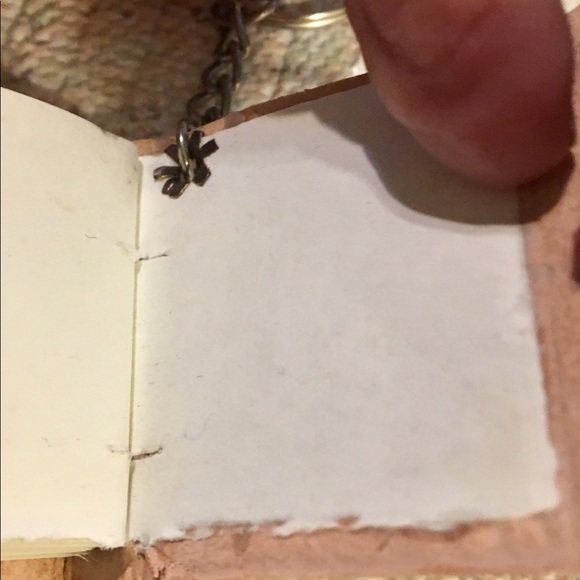 Triple Moon Mini Leather Journal On Keychain - Picture 7 of 8